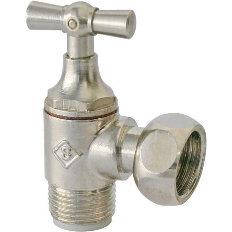 SOMATHERM Robinet WC equerre a clapet - Laiton - Type nickele O 3-8