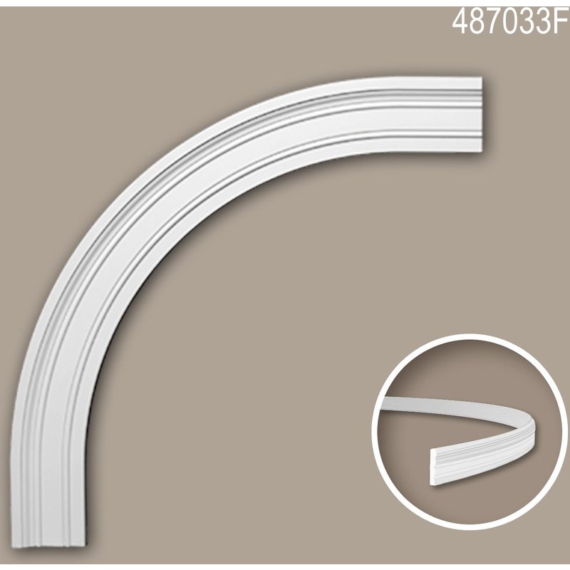 Encadrement d'arche flexible Profhome 487033F Élément de façade Encadrement de fenêtre Élement décorative style Néo-Classicisme blanc