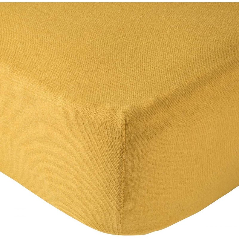 Lot De 2 Draps Housse Moutarde / Blanc 60 X 120 Cm - Babycalin