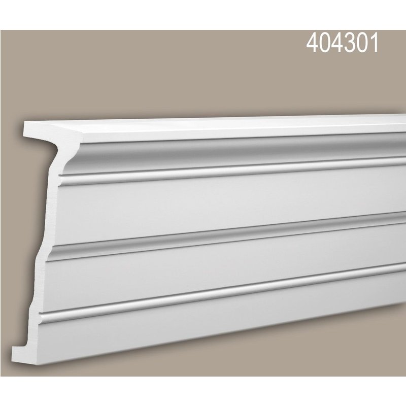Architrave Profhome 404301 Profil de façade Moulure décorative Moulure exterieure style Néo-Classicisme blanc 2 m