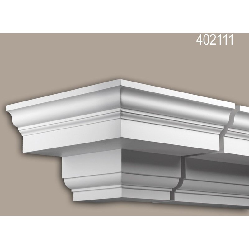Pièce-raccord angle externe Profhome 402111 Moulure exterieure Élement angulaire Élément de façade style Néo-Classicisme blanc