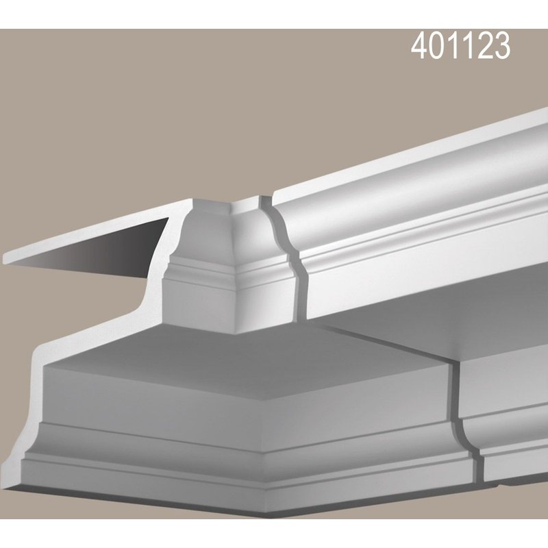 Pièce-raccord angle interne Profhome 401123 Moulure exterieure Élement angulaire Élément de façade style Néo-Classicisme blanc