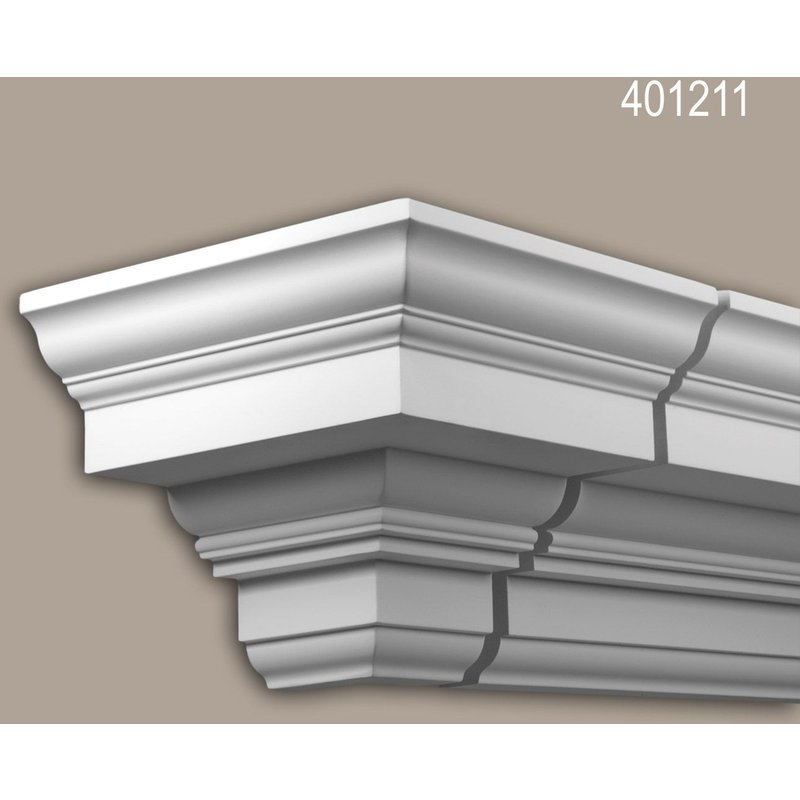 Pièce-raccord angle externe Profhome 401211 Moulure exterieure Élement angulaire Élément de façade style Néo-Classicisme blanc