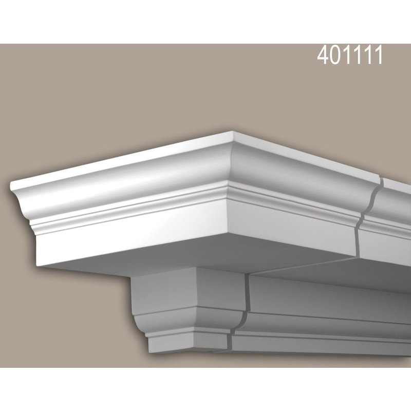 Pièce-raccord angle externe Profhome 401111 Moulure exterieure Élement angulaire Élément de façade style Néo-Classicisme blanc