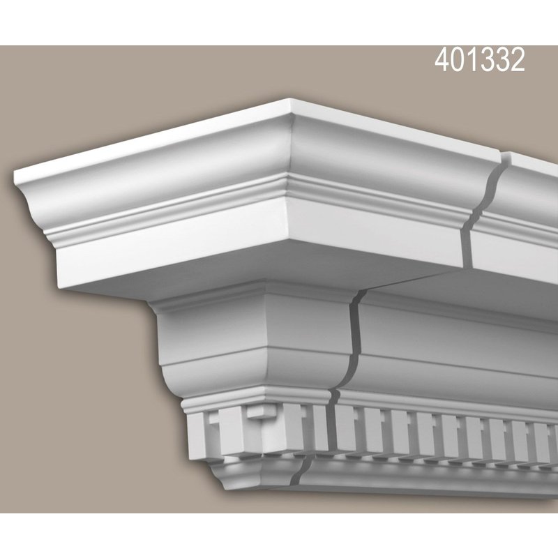 Élément d'aboutement Profhome 401332 Moulure exterieure Élement décorative Élément de façade design intemporel classique blanc