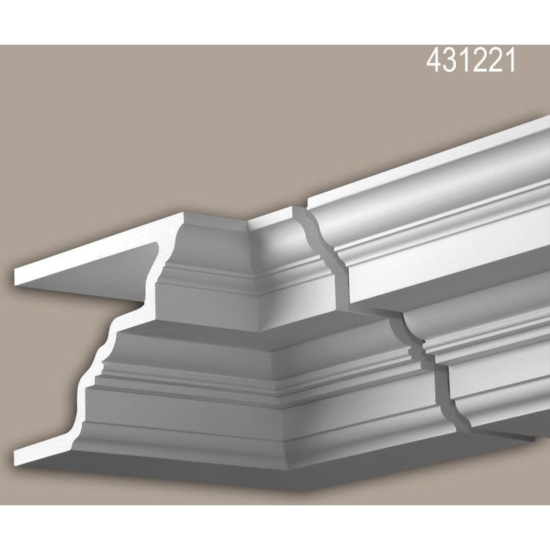 Pièce-raccord angle interne Profhome 431221 Moulure exterieure Élement angulaire Élément de façade style Néo-Classicisme blanc