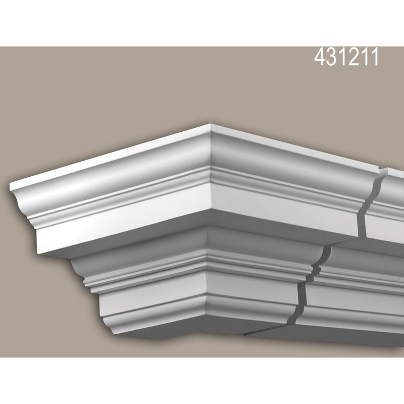 Pièce-raccord angle externe Profhome 431211 Moulure exterieure Élement angulaire Élément de façade style Néo-Classicisme blanc