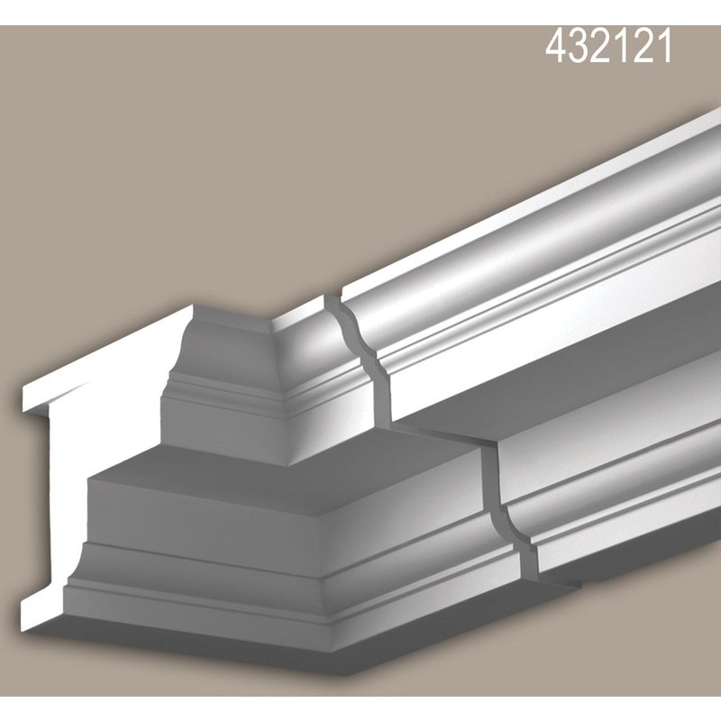 Pièce-raccord angle interne Profhome 432121 Moulure exterieure Élement angulaire Élément de façade style Néo-Classicisme blanc