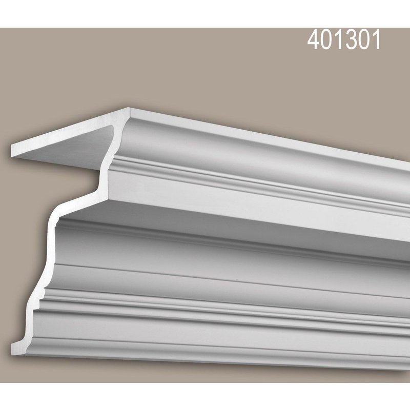 Corniche Profhome 401301 Profil de façade Moulure décorative Moulure décorative design intemporel classique blanc 2 m