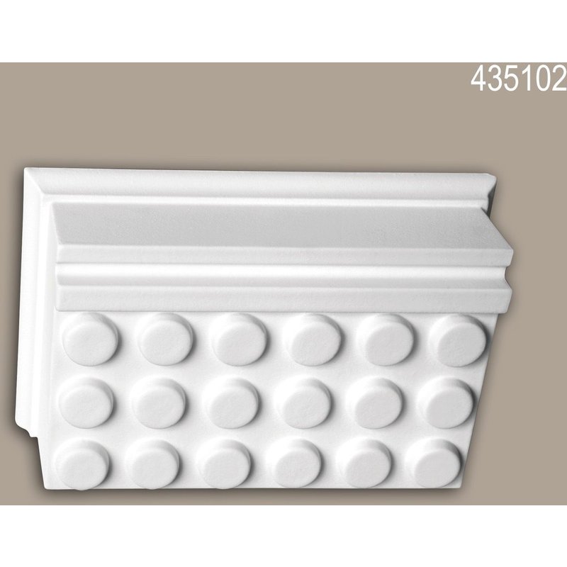 Mutule Profhome 435102 Moulure exterieure Élement décorative Élément de façade design intemporel classique blanc