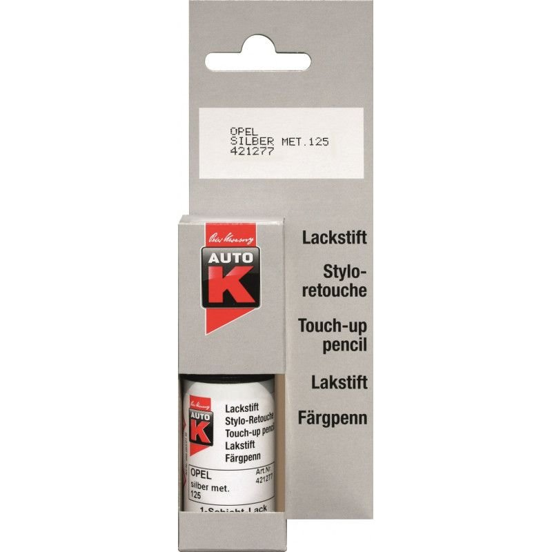 Stylo De Retouche Peinture Auto-K Teinte Constructeur Noir Brillant Standard Multi Marques