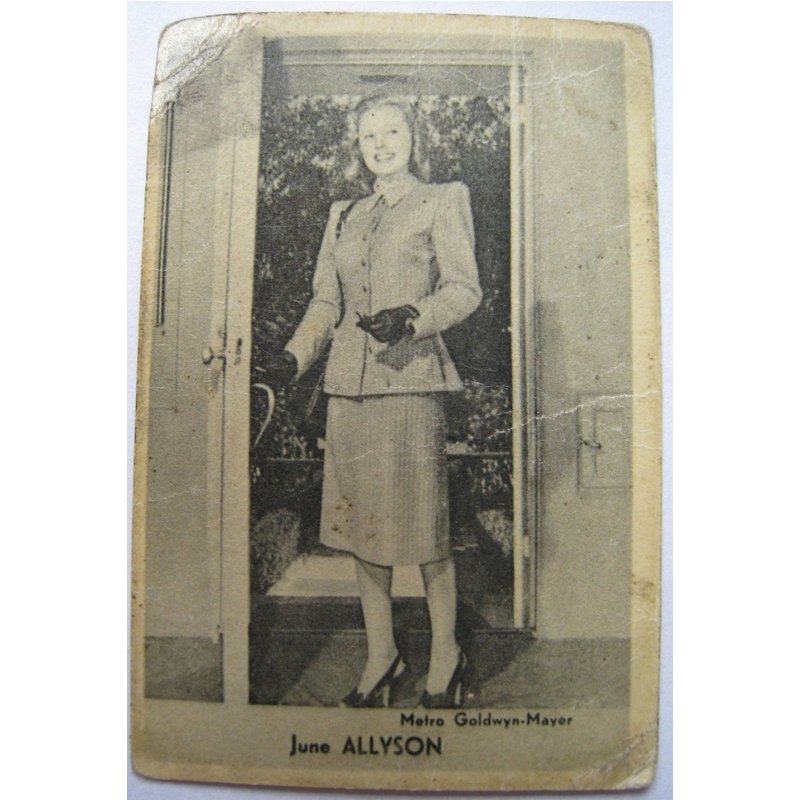June Allyson Alias Ella Geisman (1917-2006) Photo Chromos Chewing Gum Chocolat Cigarette Actrice Cinéma Vedette