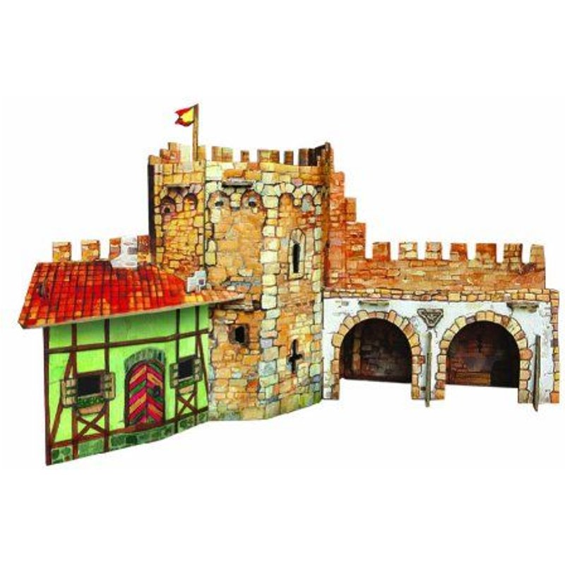 Clever Paper Corner Tower With Figures