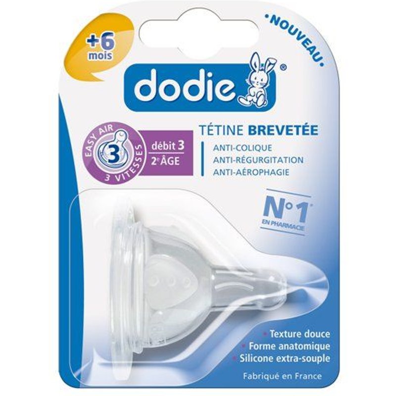 Tétine Evolution+ 3 Vitesses - Transparent - Débit 3