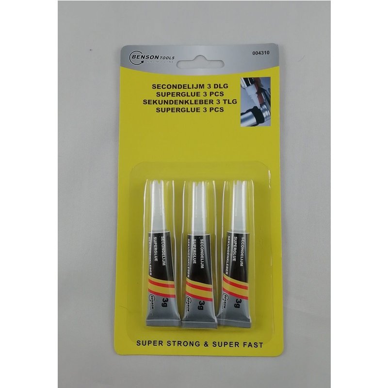 Lot de 3 Tubes de Colle Super Glue Instantanée Surpuissante