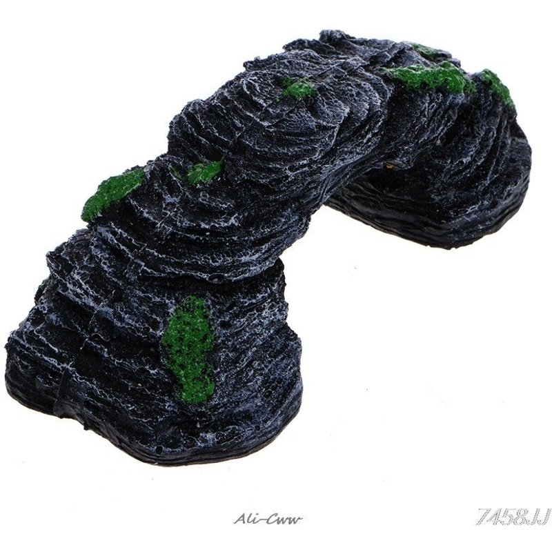 Aquarium Aquarium Sous D 'eau Decorations Resine Ornements Tortue Reptiles Amenagement Paysager Terrasse Pont Accessoires Livraison Directe