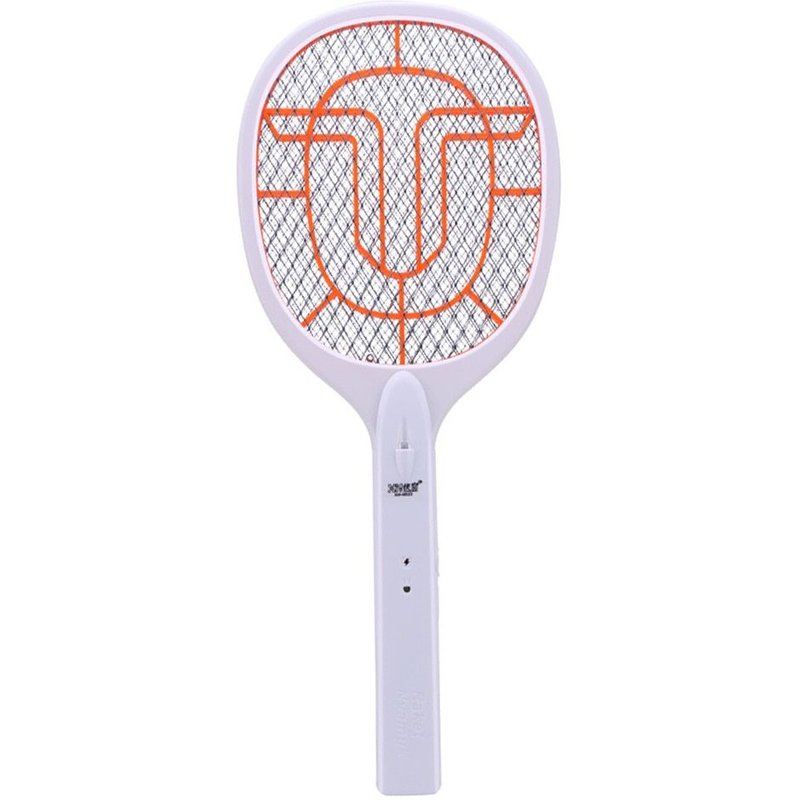 Pratique 3 Couches Net Raquette Portable Batterie DeTachable Abs Maison Usb Rechargeable eLectrique Tapette à Mouche Led S?R Puissant