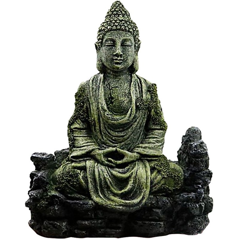 Simulation Bouddha Statue Artisanat Accessoires Cadeaux Hôtel Assis Aquarium Ornement Reptiles Maison Resine Aquarium Decoration
