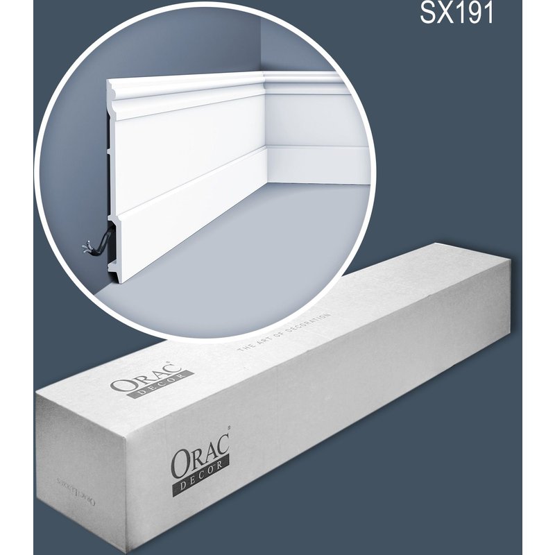 Orac Decor SX191-box LUXXUS HIGH RISE 1 carton 9 pièces Plinthe 18 m