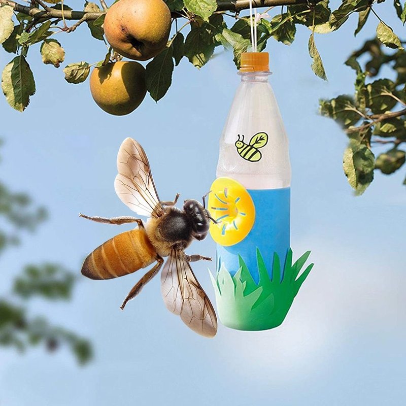 10 PieCes/Ensemble Pratique Antiparasitaire Mini Fleur En Forme D'abeille Volante Attrape Non Toxique Maison Jardin ExteRieur Guêpe PieGe Insectes Entonnoir