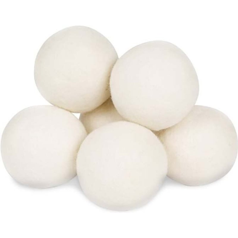 Boules de dessicCôteur de laine par paquet de 6 adoucissant naturel reutilisable de la meilleure qualite XL
