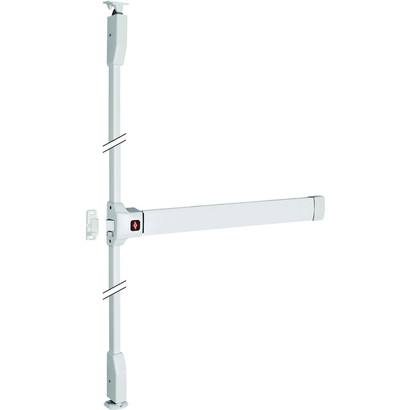 Fermeture anti-panique JPM Push bar 90 - 3 points latéral, haut et bas - 1141 mm - Blanche - PJ3100-68-0A