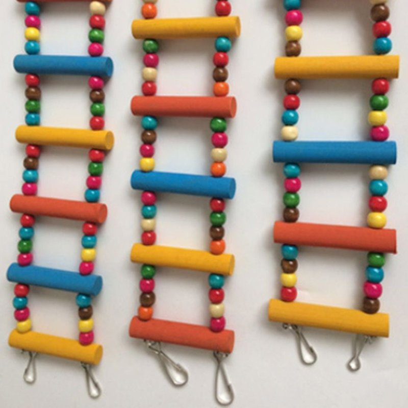 5/8/10/12 Etapes Colore Animal De Compagnie Oiseau Bois Echelle Escalade Jouets Perroquet Corde Ara Perroquet Morsures Harnais Cockatiel Perruche