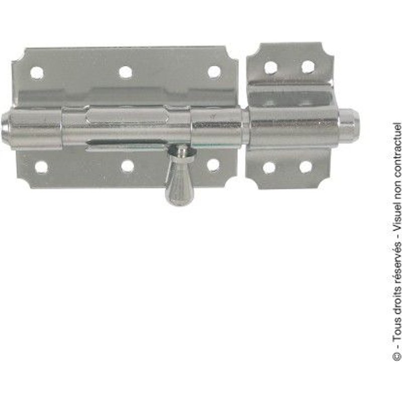 Verrou de box - en inox 316 brossé - bouton poire - pêne 12 mm TORBEL