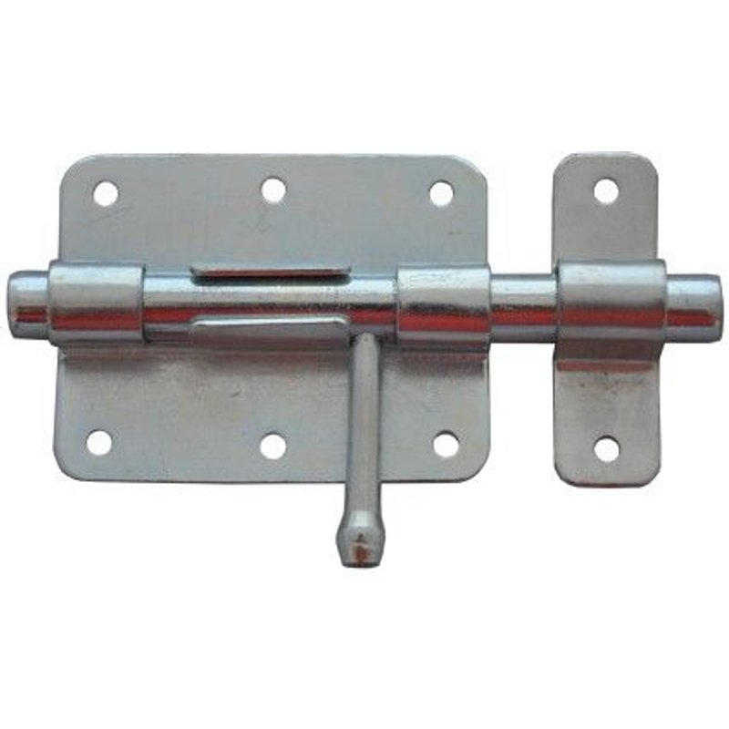 Verrou de box - zingué blanc - pêne de 10 mm BOURG INDUSTRIES