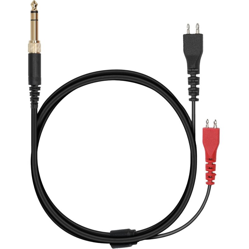 kwmobile Câble Sennheiser HD25 / HD560 / HD540 / HD480 / HD430 / HD414 / HD250 - Câble Rechange 3,5mm pour Casque Audio sans Fil Sennheiser HD25 / HD560 / HD540 / HD480 / HD430 / HD414 / HD250 - noir