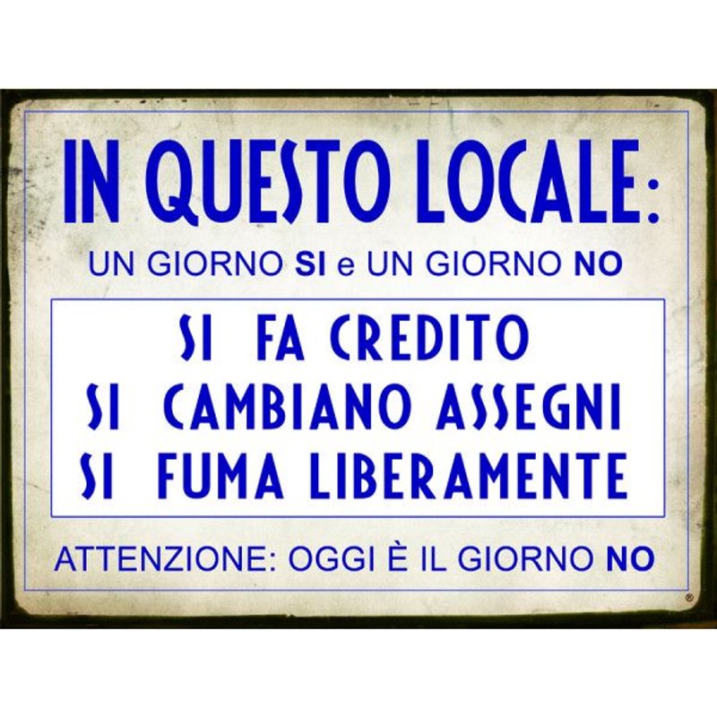 Plaque En Métal Vintage Locale