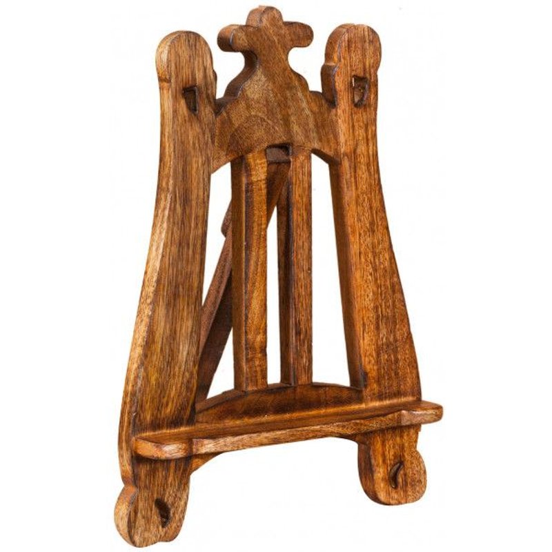 Pupitre Sur Pied En Bois Noyer Finition L24xpr7xh36 Cm