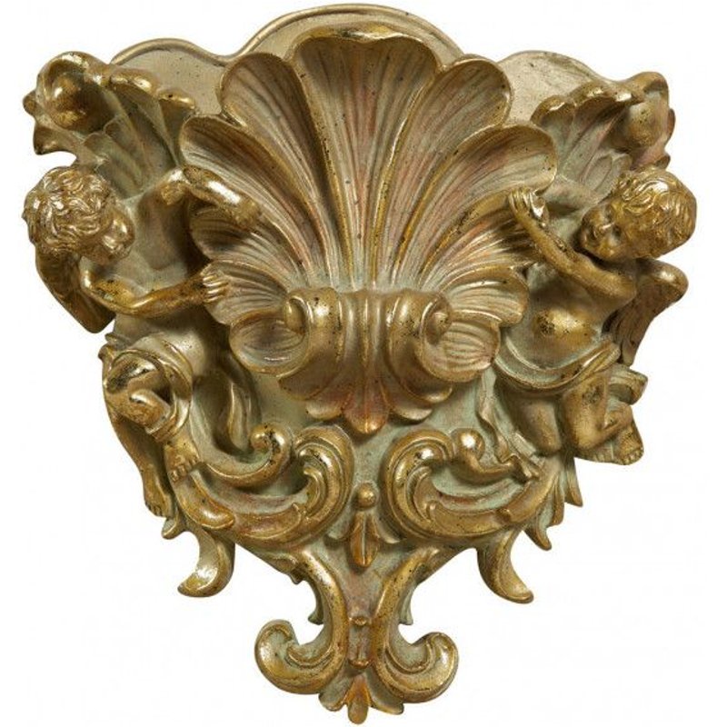 Bénitier En Résine Finition Blanche Viellie L34xpr15 , 5xh39 Cm