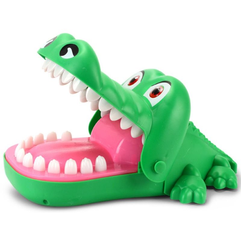 Mvi Bouche Dentiste Morsure Doigt Jouet Grand Crocodile Tirant Des Dents Barre Jeux Lumiere Electrique Son Jouets Enfants Dr?Le Jou