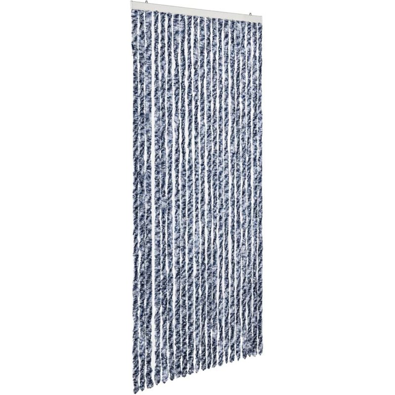 Moustiquaire Bleu blanc et argenté 90x220 cm Chenille