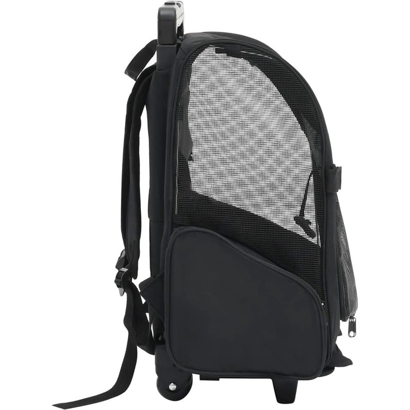 VidaXL Chariot polyvalent pliable pour animaux de compagnie Noir