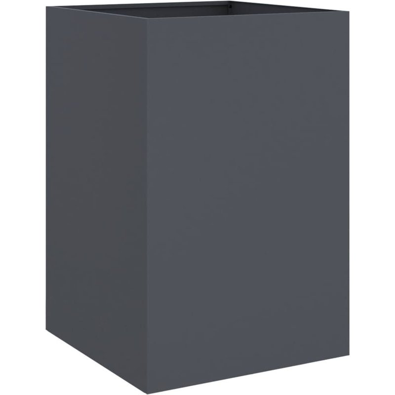 Vidaxl Jardinière Anthracite 52x48x75 Cm Acier Laminé À Froid