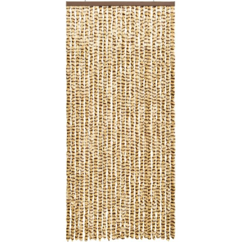 vidaXL Moustiquaire Beige et marron 90x220 cm Chenille