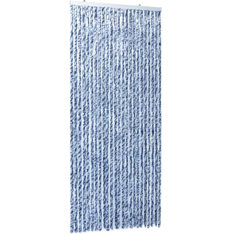 Moustiquaire Bleu blanc et argenté 100x220 cm Chenille