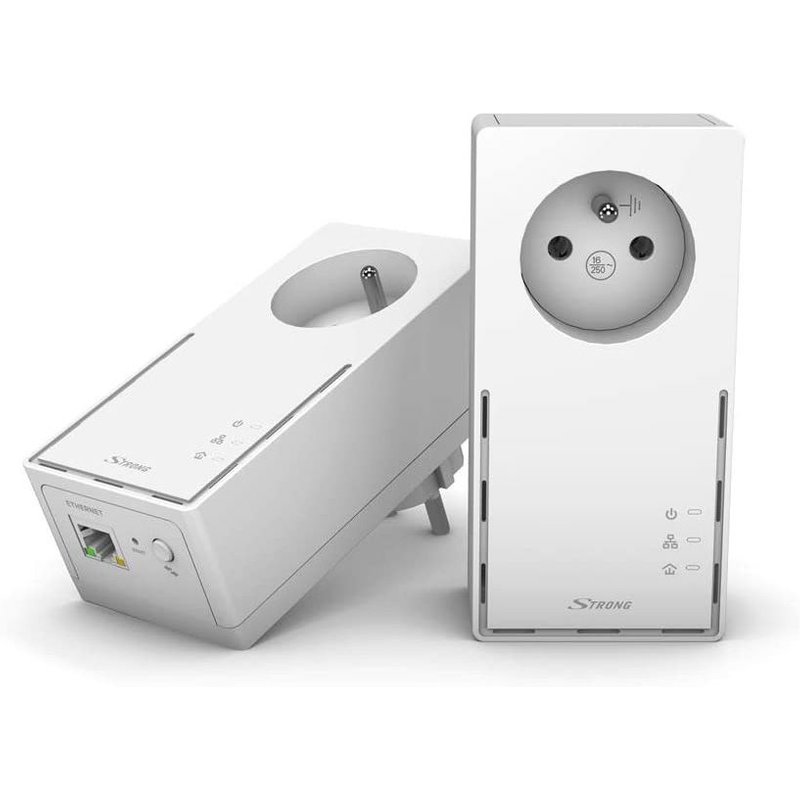 Strong Powerline 1300 Duo - Kit d'adaptation pour courant porteur - GigE, HomePlug AV (HPAV), HomePlug AV (HPAV) 2.0 - Branchement mural (pack de 2)