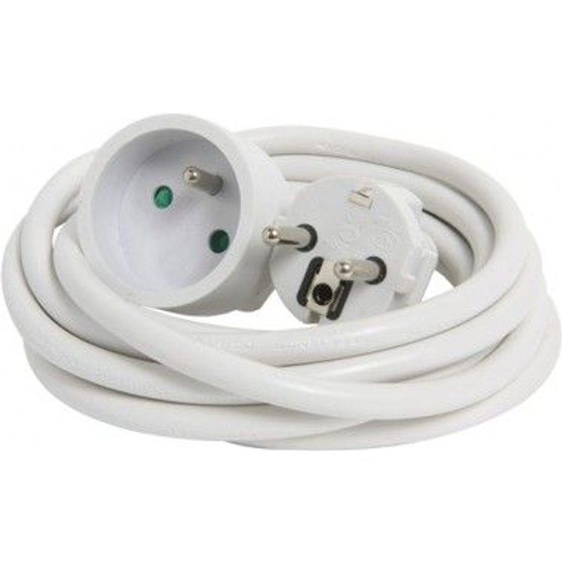 Rallonge 10m HO5VVF 3G1.5 blanc se sous film DEBFLEX