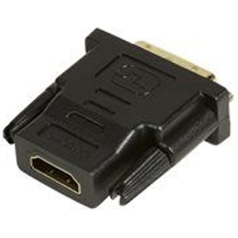 LogiLink - Adaptateur vidéo - liaison double - HDMI femelle pour DVI-D mâle - noir - vis moletées
