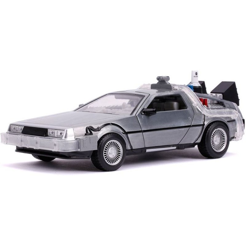 Retour Vers Le Futur Ii - Réplique Hollywood Rides Métal 1/24 Delorean Time Machine