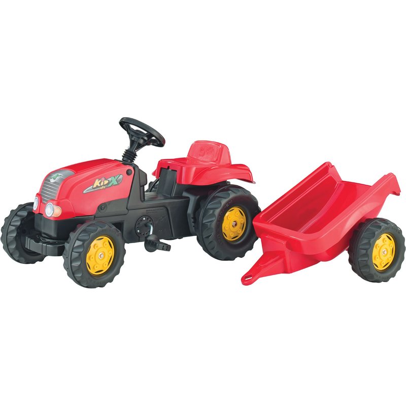 Tracteur À Pédales Rollykid Avec Remorque