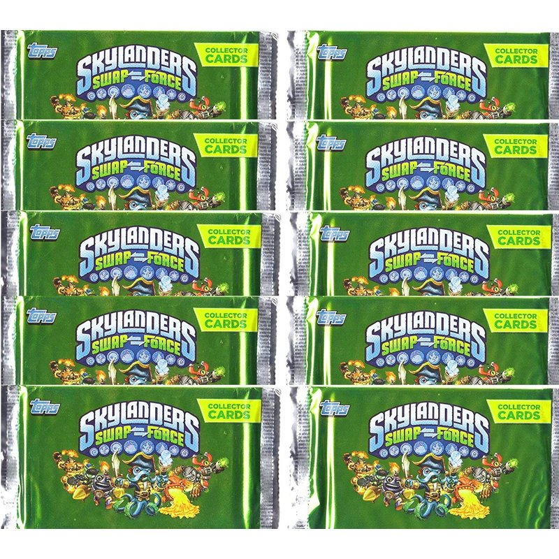 10 Boosters Skylanders Swap Force Cartes Collection