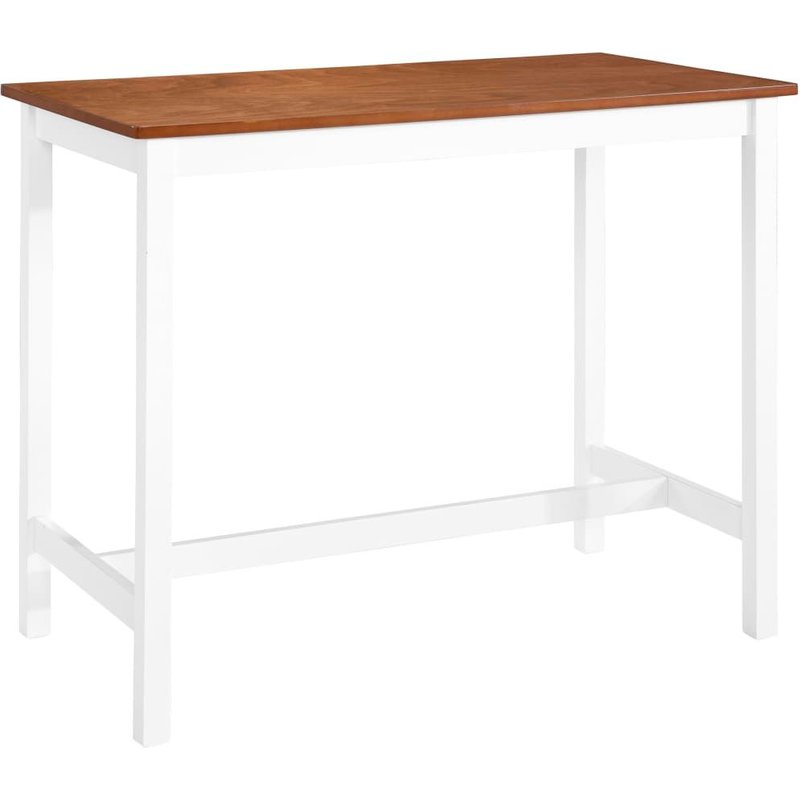 Vidaxl Table De Bar Bois Massif 108x60x91 Cm