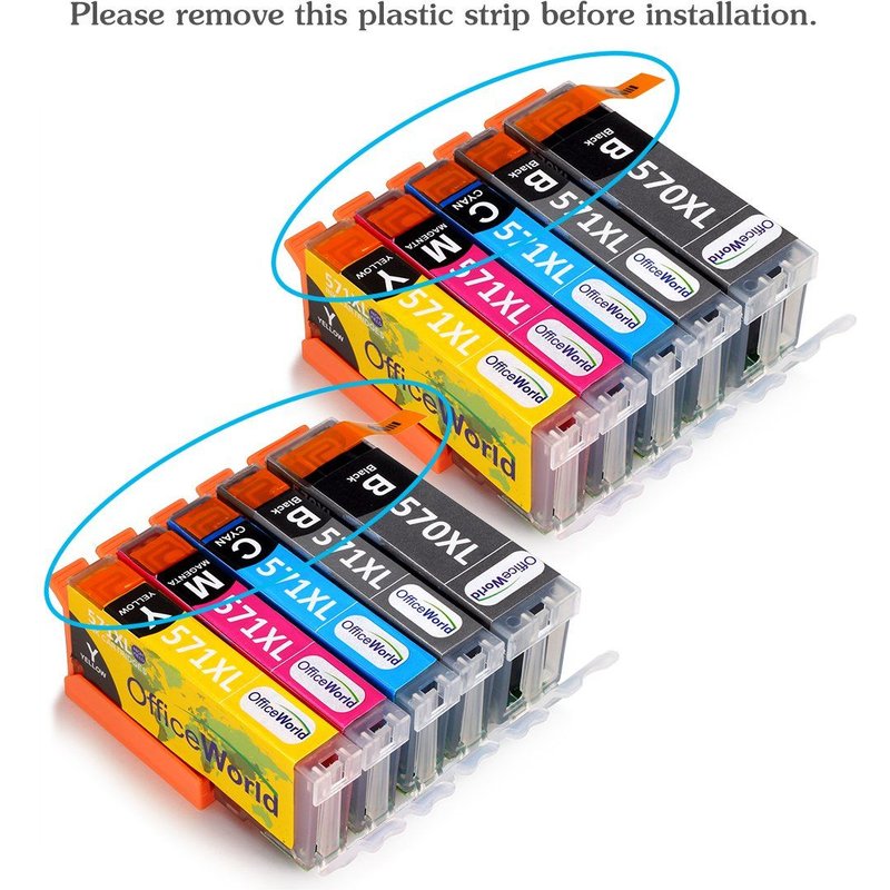 Cartouches Compatible Canon pixma 570 571 pour Pixma TS5050 TS6050 MG5750 MG6850 TS6051 MG5753 MG6851 MG5752