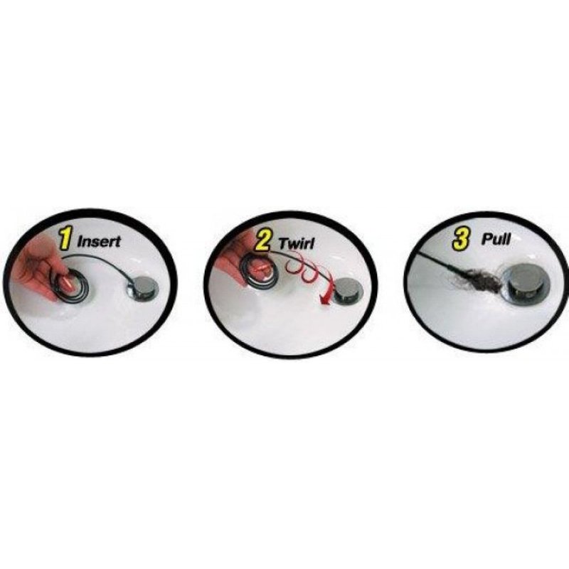 2 X Déboucheur d'évier Furet de Nettoyage Canalisation Turbo Snake