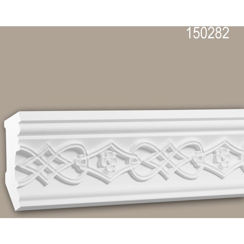 Corniche 150282 Profhome Moulure décorative style Néo-Renaissance blanc 2 m