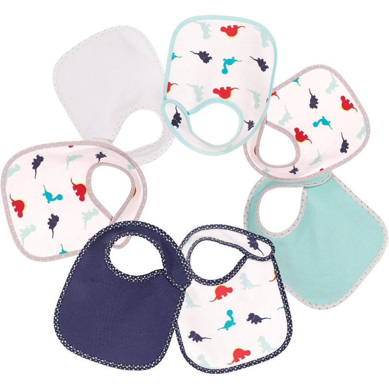 Lot De 7 Bavoirs Naissance Dinosaure - Trois Kilos Sept